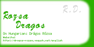 rozsa dragos business card