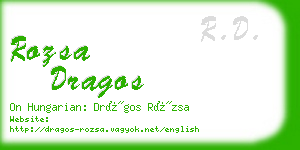 rozsa dragos business card